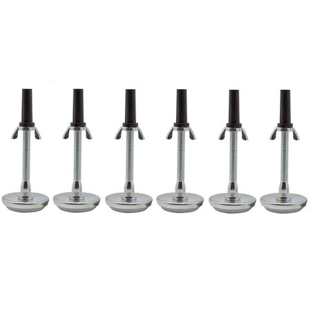 D2D TECHNOLOGIES Adjustable Glides for Bed Frame, Black & Chrome - Set of 6 D22589322